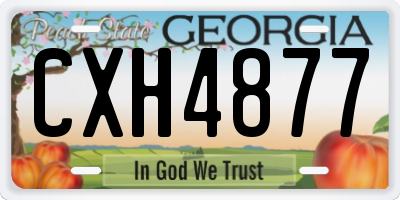 GA license plate CXH4877