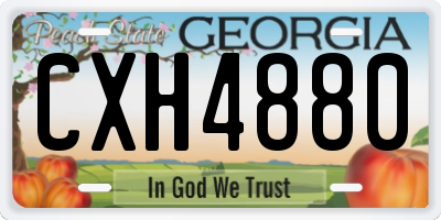 GA license plate CXH4880