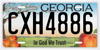GA license plate CXH4886