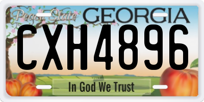 GA license plate CXH4896