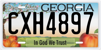 GA license plate CXH4897
