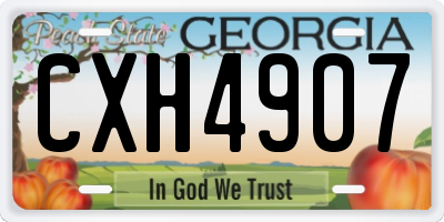 GA license plate CXH4907
