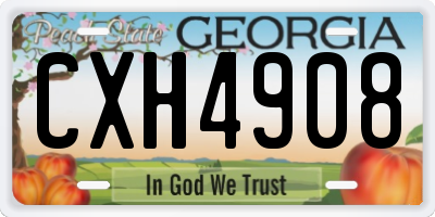 GA license plate CXH4908