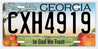GA license plate CXH4919