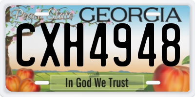 GA license plate CXH4948