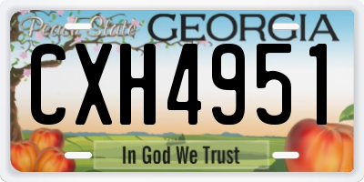 GA license plate CXH4951