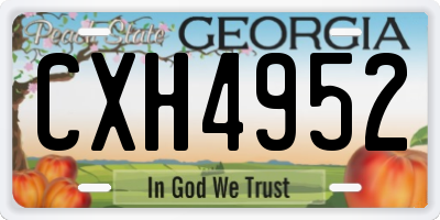 GA license plate CXH4952