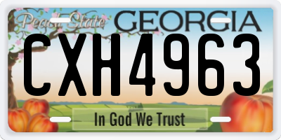 GA license plate CXH4963