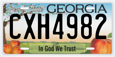 GA license plate CXH4982