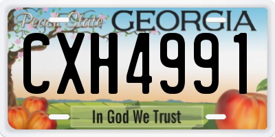 GA license plate CXH4991