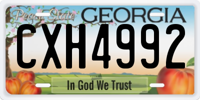 GA license plate CXH4992