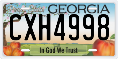 GA license plate CXH4998