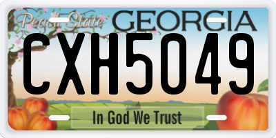 GA license plate CXH5049