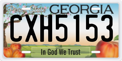 GA license plate CXH5153