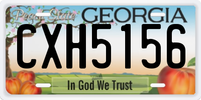 GA license plate CXH5156