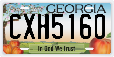 GA license plate CXH5160