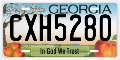 GA license plate CXH5280