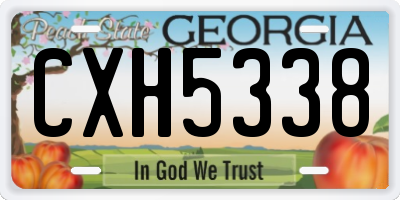 GA license plate CXH5338