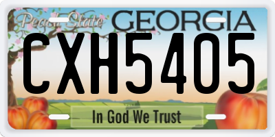 GA license plate CXH5405