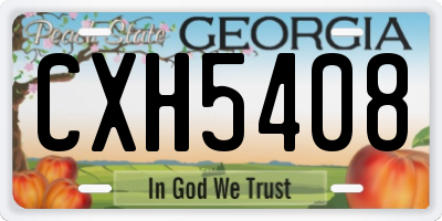 GA license plate CXH5408