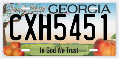 GA license plate CXH5451