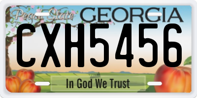 GA license plate CXH5456