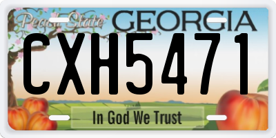 GA license plate CXH5471