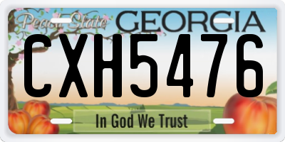 GA license plate CXH5476