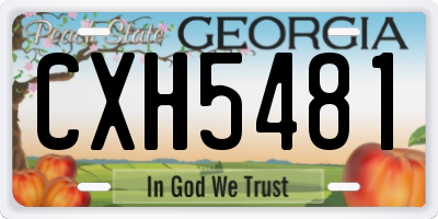 GA license plate CXH5481