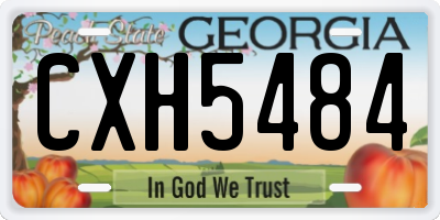 GA license plate CXH5484