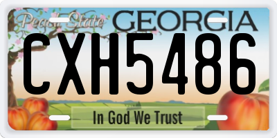 GA license plate CXH5486