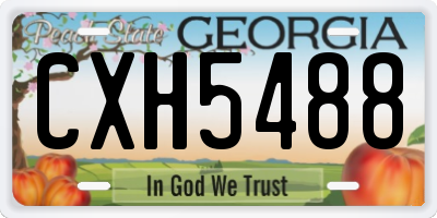 GA license plate CXH5488