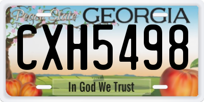 GA license plate CXH5498