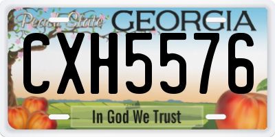 GA license plate CXH5576