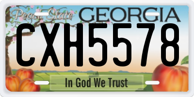 GA license plate CXH5578