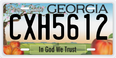 GA license plate CXH5612
