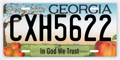 GA license plate CXH5622