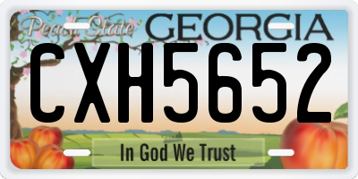 GA license plate CXH5652