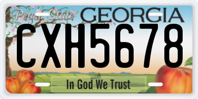 GA license plate CXH5678