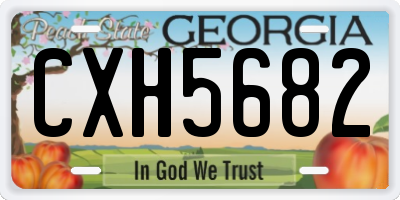 GA license plate CXH5682