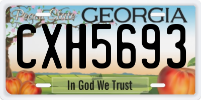 GA license plate CXH5693