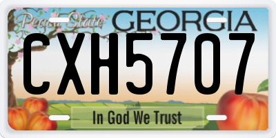 GA license plate CXH5707