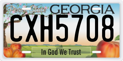 GA license plate CXH5708