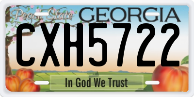 GA license plate CXH5722