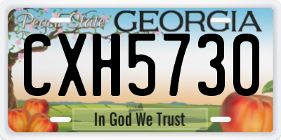 GA license plate CXH5730