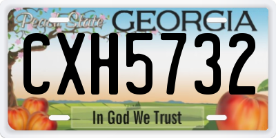 GA license plate CXH5732