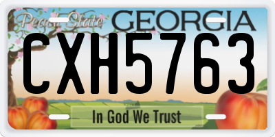 GA license plate CXH5763