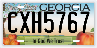GA license plate CXH5767