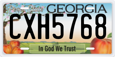 GA license plate CXH5768