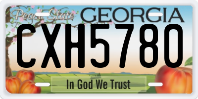 GA license plate CXH5780